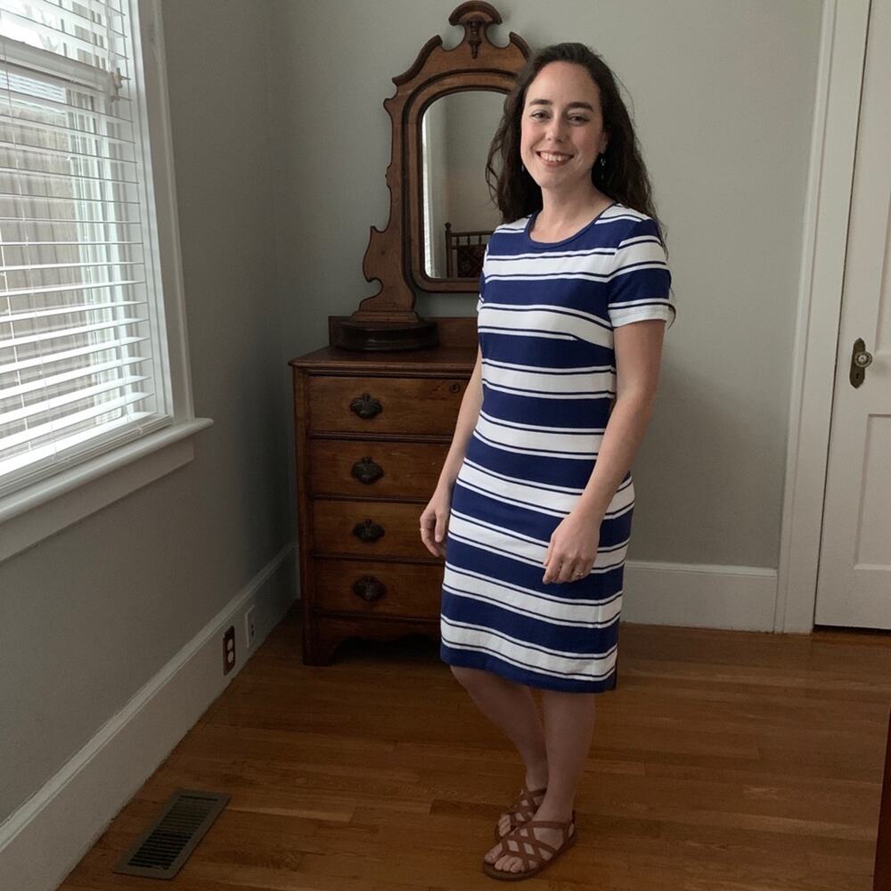 Old Navy Striped T-shirt Sheath Dress, Size M